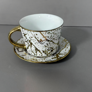 AA1506 TAZA CON PLATO CERAMICA CON DISEÑO
