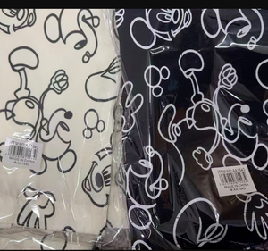 AA1543 TOTE BAG BLANCO Y NEGRO RATON