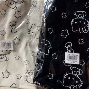 AA1544 TOTE BAG BLANCO Y NEGRO GATOS