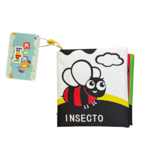 AA1234 LIBRO DE TELA INSECTOS BLANCO Y NEGRO