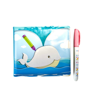 AA1255 LIBRO PARA BAÑERA ANIMALES DE MAR CON LAPIZ