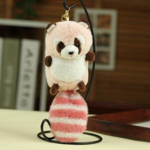 LLAVERO MAPACHE ROSA