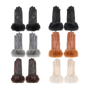 LN34UO8351 - GUANTES PU & PAÑO CON PUÑO PIEL