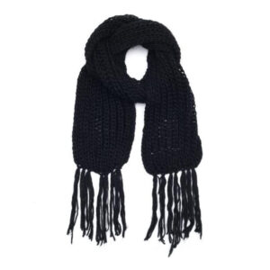 MD13522 - BUFANDA LISA CON FLECOS 20 X 160 CM