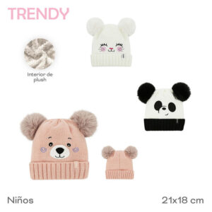 TA31104 - GORRO INFANTIL C/PLUSH INTERIOR TRENDY