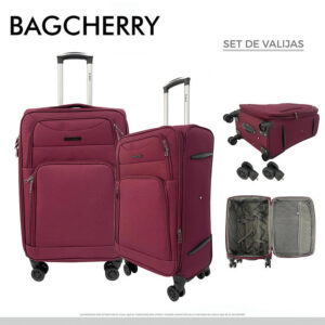 YO258233 - VALIJA TELA SET 24 + 20" BAGCHERRY