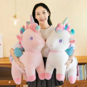 Unicornio de pelo de conejo ángel 45cm