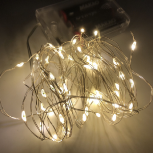 MY08506 GUIRNALDA DE LUCES LED CON DISEÑO ALAMBRE - X50 LED - A PILA