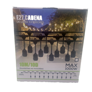 MT08801 GUIRNALDA X10 METROS COLGANTE PARA EXTERIOR E27 (NO INCLUYE LAMAPARAS)