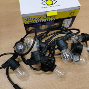MT08883 GUIRNALDA 5 METROS CON 10 FOCOS LED TRANSPARENTE