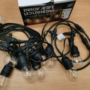 MT08885 GUIRNALDA COLGANTE 5 METROS CON 10 FOCOS LED TRANSPARENTE