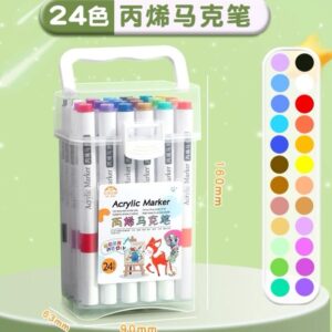 Marcadores acrílicos de 24 colores 24 Unidad x Caja