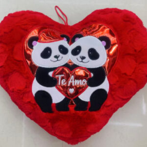 Almohada corazón con dos ositos 35cm