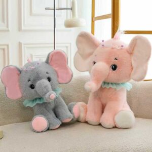 Elefante de perlas con borde de encaje 45cm