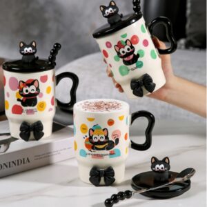 Taza de cerámica con forma de gato 480 ml
