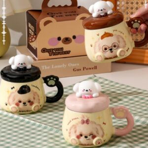 Taza de cerámica con forma de cachorro 430 ml