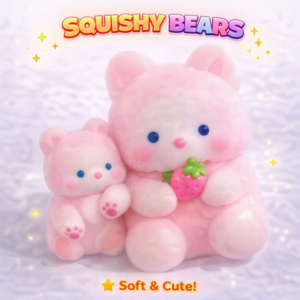 SQUEEZE MADRE DE GATO E HIJO ROSA SQH-003