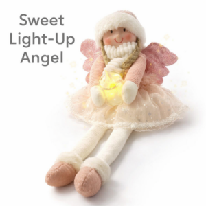 MUNECA DE PELUCHE DE ANGELITA CON LUZ HQ25605-3