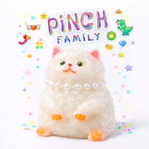 SQUEEZE GATO C/COLLAR DE PERLAS SQH-002