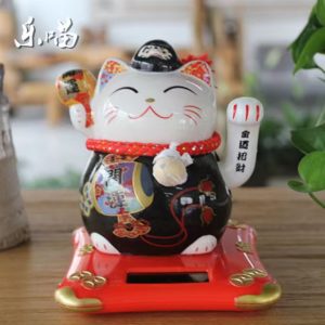 Gato de la fortuna Material: Porcelana 12*13*14.5cm