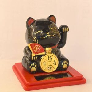 Gato de la fortuna 5cm Negro/Dorado Surtido