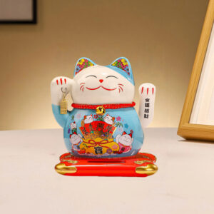 Gato de la suerte Azul 15 * 16 * 18 cm
