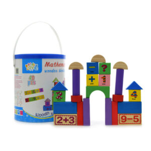 DSM278 - Balde De Bloques Numeros 40 Pcs. 18 x 15 Cm