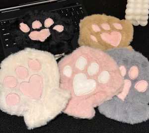 Guantes sin dedos adulto pata de gato Surtido 12U/P