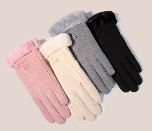 Guantes de mujer con pelo Surtido 12U/P