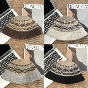 Sombrero pescador mujer estilo Fair Isle peluche Surtido