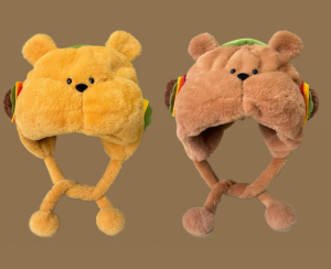 Gorro hamburguesa con bufanda integrada Surtido