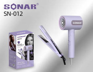 Kit secador + plancha para el cabello SN-012