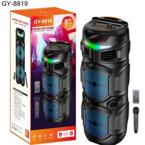 Parlante portatil Micrófono inalámbrico + control remoto 28,6 * 28,6 * 79,7 cm OFERTA