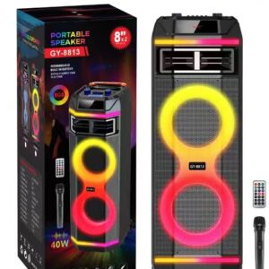 Parlante portatil Micrófono inalámbrico + control remoto 27,7 * 28,5 * 80,6 cm