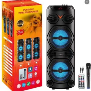 Parlante inalambrico Micrófono inalámbrico + control remoto 28,6 * 28,6 * 79,7 cm