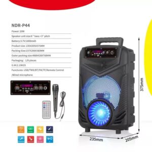 Parlante NDR-P44 Micrófono con cable y control remoto 23,5 * 20 * 37 cm OFERTA