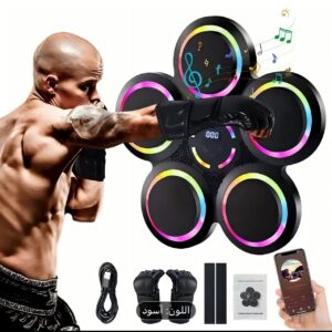 Maquina de entrenamiento de boxeo inteligente con luces de colores ideal para entrenar en casa.