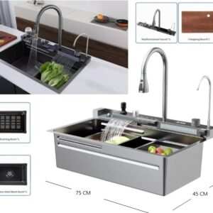 BACHA DE COCINA INTELIGENTE BH-7545 75CM ANCHO X 45CM PROFUNDIDAD
