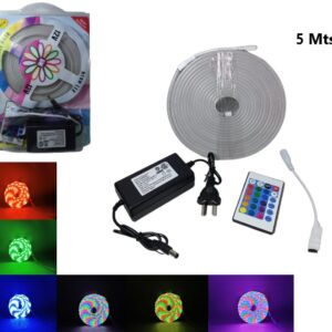 TIRA NEON RGB 5M C/ CONTROL 12V IP65