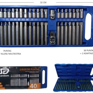 SET DE PUNTAS DESTORNILLADORES 40PCS