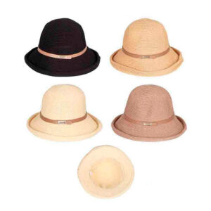 LN12UO7480 - SOMBRERO RAFIA CINTA DE PU CON APLIQUE METALICO