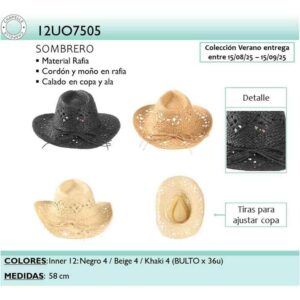 LN12UO7505 - SOMBRERO RAFIA