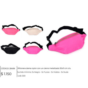 MD28499 - Riñonera Con Cierre Metalizado 30x11 CM