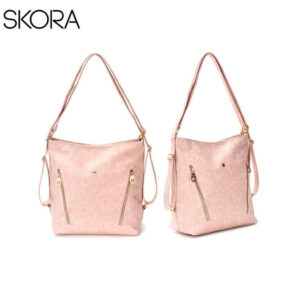 MD31072 - Cartera Classic Gold Con 2 Cierres 33x37x15 Cm