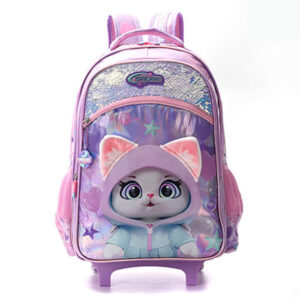 MD37604 - Mochila Carro Pets Kitten Con Llavero 18 Pulg