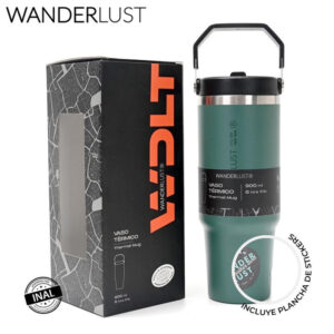 MD39425 - Vaso Termico Verde Wanderlust Con Pico 900 Ml