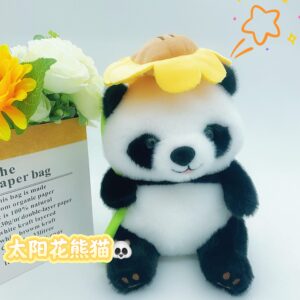 Peluche súper suave de panda girasol 23 cm