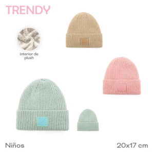 TA31109 - GORRO INFANITL C/PLUSH INTERIOR TRENDY