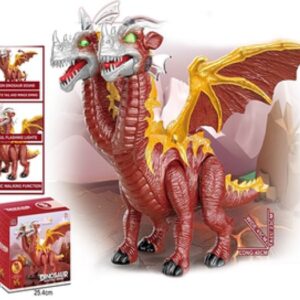 DRAGÓN 2 CABEZAS PILA C/LUZ Y MOV. (25,4CM X 11CM X 23,9CM)