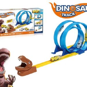 PISTA DINO MED. C/AUTO 9 PZAS. (105CM X 13CM X 23CM)